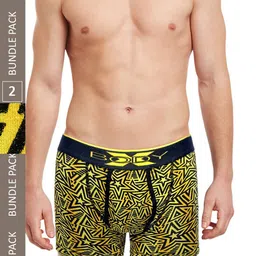 BODYX Men Pack Of 2 Printed Cotton Trunks BX01T-Print9-2PCS-XL-image-67