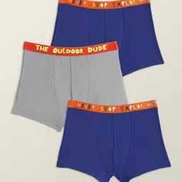 XY Life Pack Of 3 Logo Printed Detail Trunks-image-66