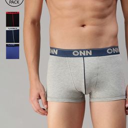 ONN Men Pack Of 4 Assorted Solid Trunks ONN_253(2PC)_AST_6PC-15