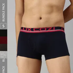 Lux Cozi  Men Pack Of 5 Outer Elastic Short Length Trunks-picture-17