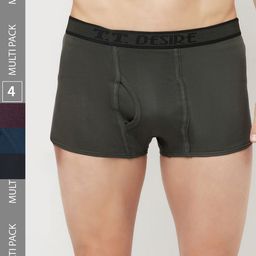 T.T. Mens Desire Fashion Top Elastic Pure Cotton Trunk Pack of 4-17