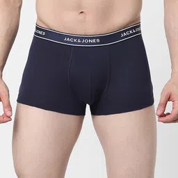 Jack & Jones Men Navy Blue Self-Design Cotton Trunk 1952295011-picture-29