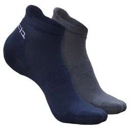 Heelium Men Pack Of 2 Breathable Padded Base Anti-bacterial Bamboo Ankle Length Socks-image-87