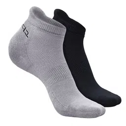 Heelium Men Pack of 2 Breathable Padded Base Anti-bacterial Bamboo Ankle Length Socks-image-89