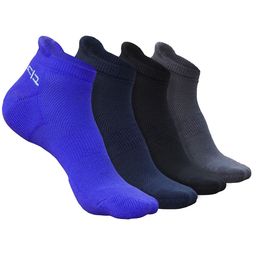 Heelium Men Pack Of 4 Odour-Free Padded Base Anti-bacterial Bamboo Ankle Length Socks-image-9