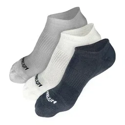 Heelium Men Pack of 3 Odour-Free Padded Base Anti-bacterial Bamboo Ankle Length Socks-15