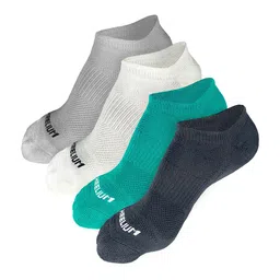 Heelium Men Pack of 4 Odour-Free Padded Base Anti-bacterial Bamboo Ankle Length Socks-picture-52