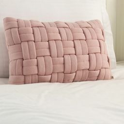 Pluchi basket Knit Peach Cotton Rectangle Cushion Cover-10