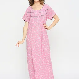 MeeMee Floral Printed Maternity Maxi Nightdress-picture-16