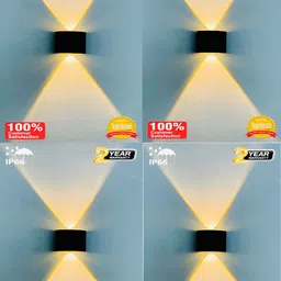 SPARK WORLD Black & Yellow 4 Pieces Square Shaped Outdoor Lamps-image-29
