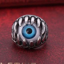 VIEN Silver-Plated Evil Eye Finger Ring-image-84