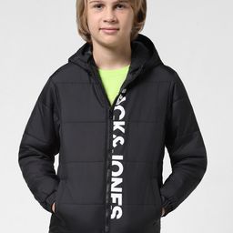 Jack & Jones Junior Boys Printed Hooded Puffer Jacket-17