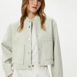 Koton Mock Collar Tailored Jacket-26