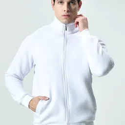 BAESD Men Mock Collar Solid Fleece Casual Lightweight Bomber Jacket-picture-26