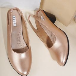 ELLE Women Pink Solid Block Pumps-29