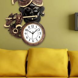 Attractionz Black & White Textured Contemporary Round Shaped Wall Clock-16