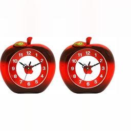 Sigaram Red & Black 2 Pieces Printed Round Contemporary Wall Clocks-21