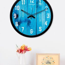 RANDOM Blue Round Printed Analogue Wall Clock-41