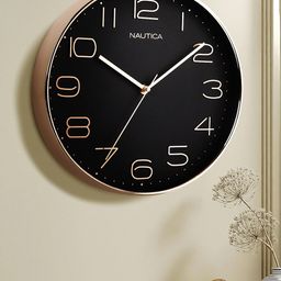 Nautica Black & Grey Contemporary Wall Clock-54