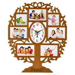 Attractionz Beige & White Round Shape Contemporary Wall Clock-image-65