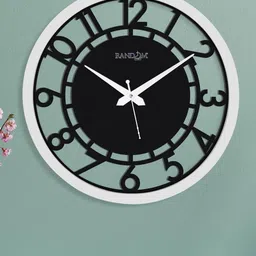 RANDOM Black & White Contemporary Wall Clock-51