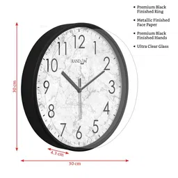 RANDOM Black & White Contemporary Wall Clock-13