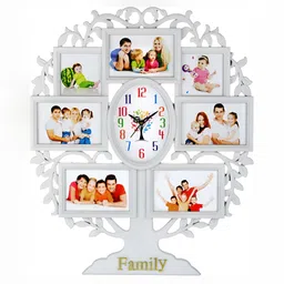 Attractionz White Textured Analogue Contemporary Wall Clock-image-51