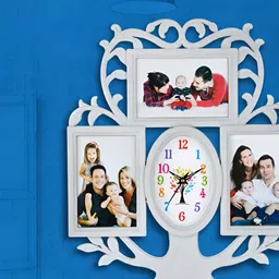 Attractionz White Contemporary Oval Shaped Wall Clock-image-54