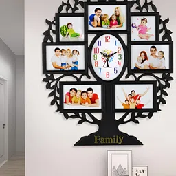 Attractionz Black & White Textured Contemporary Wall Clock-14