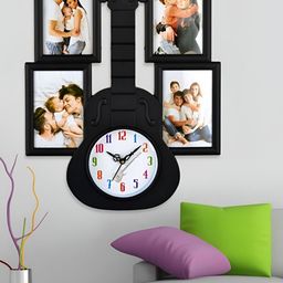 Attractionz Black & White Textured Contemporary Wall Clock-10