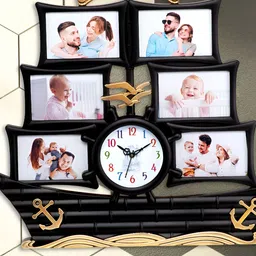 Attractionz Black & White Textured Contemporary Wall Clock-picture-51