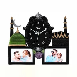 Attractionz Black Oval Analogue Contemporary Wall Clock-image-99