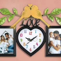 Attractionz Black & White Printed Square Acrylic Contemporary Wall Clock-image-95