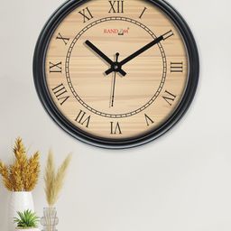 RANDOM Curve Black & Beige Printed Contemporary Wall Clock-picture-16