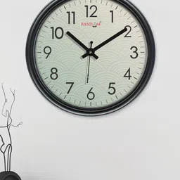 RANDOM Curve Rainbow Black & White Printed Contemporary Wall Clock-picture-38