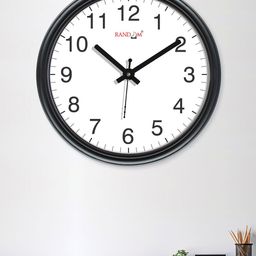 RANDOM Curve Black & White Printed Contemporary Wall Clock-picture-18