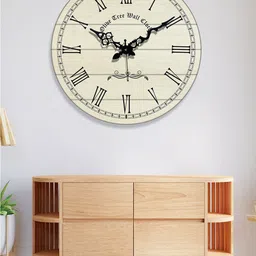 OLIVE TREE Off White Printed Analogue Contemporary Wall Clock-image-22