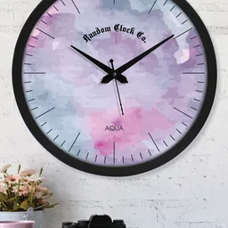 RANDOM Black & Purple Printed Contemporary Wall Clock-picture-32
