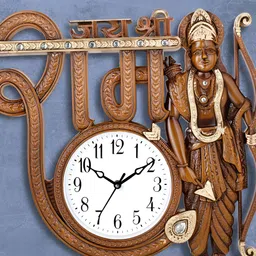 Attractionz Brown & White Round Analogue Contemporary Wall Clock-image-61