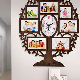 Attractionz Brown Square Contemporary Wall Clock-image-109
