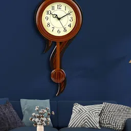 Attractionz Brown & White Textured Contemporary Wall Clock-picture-27