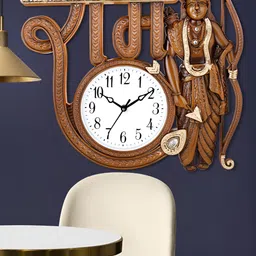 Attractionz Brown Textured Round Traditional Wall Clock-image-58