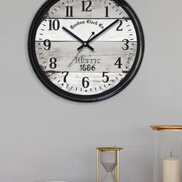 RANDOM Natural Black & Grey Textured Contemporary Wall Clock-image-11