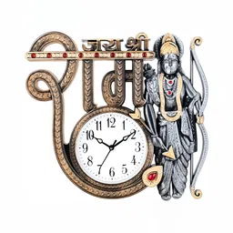 Attractionz Silver Toned & White Printed Round Acrylic Traditional Wall Clock-image-96