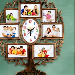 Attractionz Bronze & White Oval Textured Analogue Contemporary Wall Clock-image-90