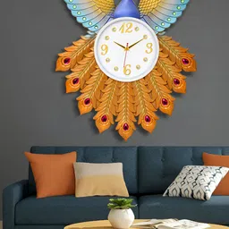 Attractionz Brown & White Round Analogue Contemporary Wall Clock-image-32