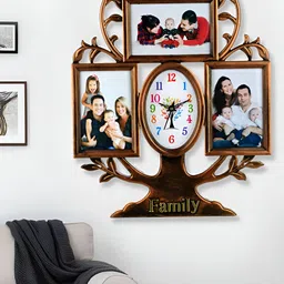 Attractionz Brown and GoldToned Analogue Contemporary Wall Clock-image-29