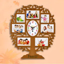 Attractionz Beige & White Oval Shaped Contemporary Wall Clock-34