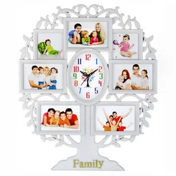 Attractionz White Oval Shaped Contemporary Wall Clock-14