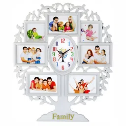 Attractionz White Oval Shaped Contemporary Wall Clock-44